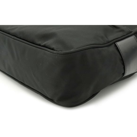 Prada Shoulder Bag Diagonal Nylon Leather Black Hardware - Picture 3 of 9